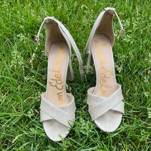 Sam Edelman Yancy Heels Sparkly Gold